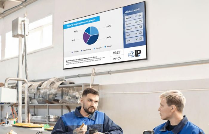 IPS Smart display signal lunch time